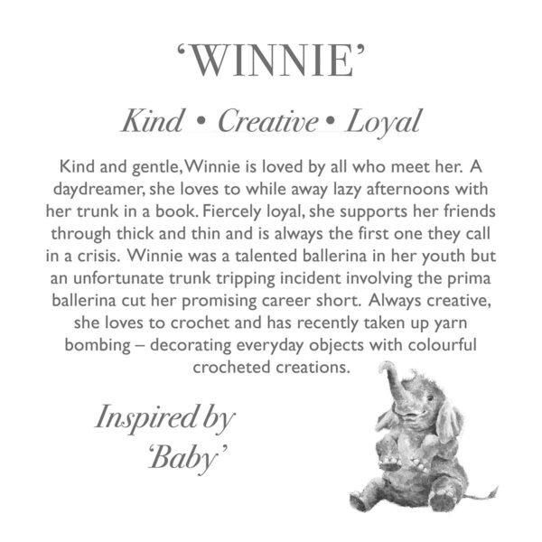 Wrendale 'Winnie' Elephant Character-Junior Size - Image 3