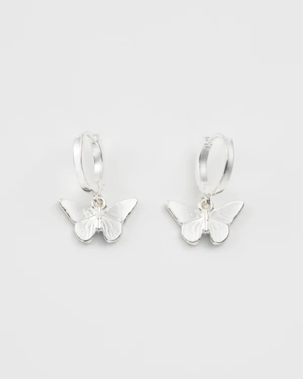Fable Blue Butterfly Silver Earrings - Image 3