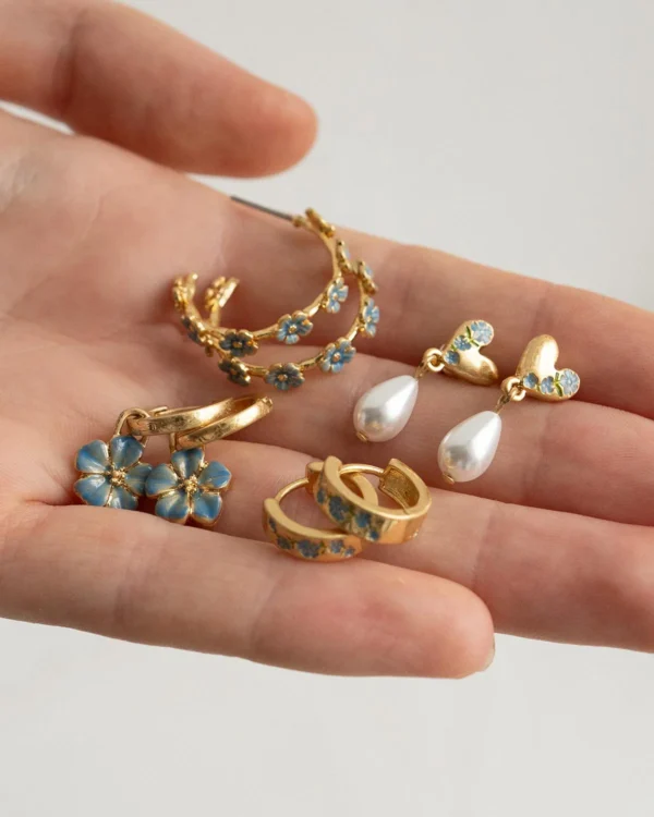 Fable Forget-Me-Not Stud Hoops - Image 5