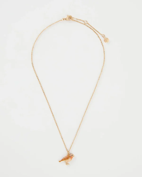 Fable Enamel Robin Necklace - Image 2