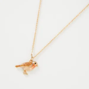 Fable Enamel Robin Necklace