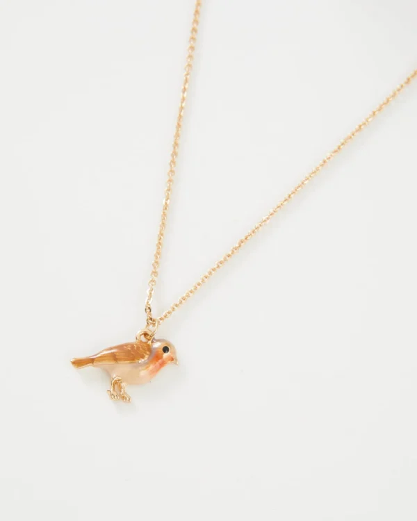 Fable Enamel Robin Necklace
