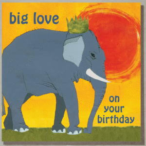 'big Love!' Elephant Birthday Card